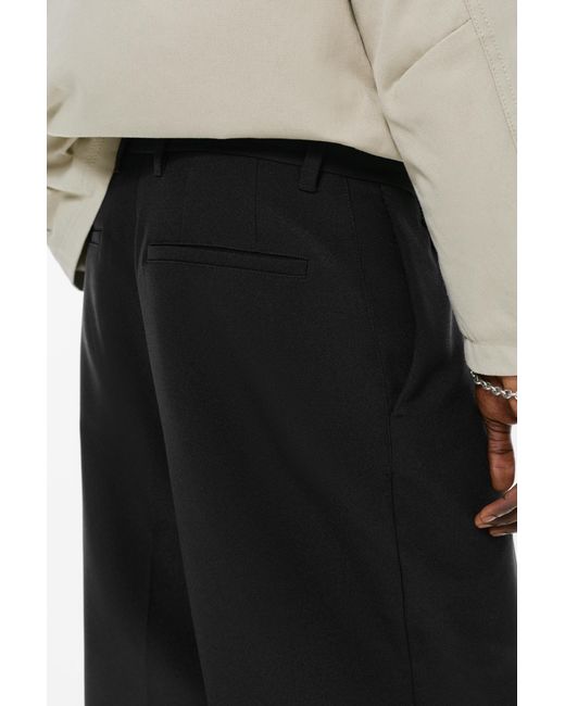 Pull&Bear Black Tailored Trousers for men