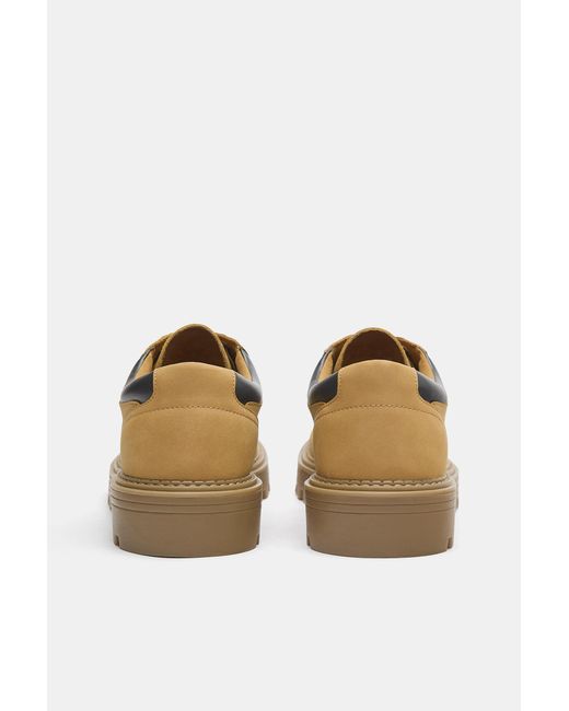 Pull&Bear Multicolor Stwd Lace-Up Shoes for men