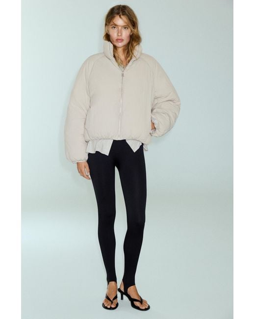 Pull&Bear Multicolor High-Neck Puffer Jacket