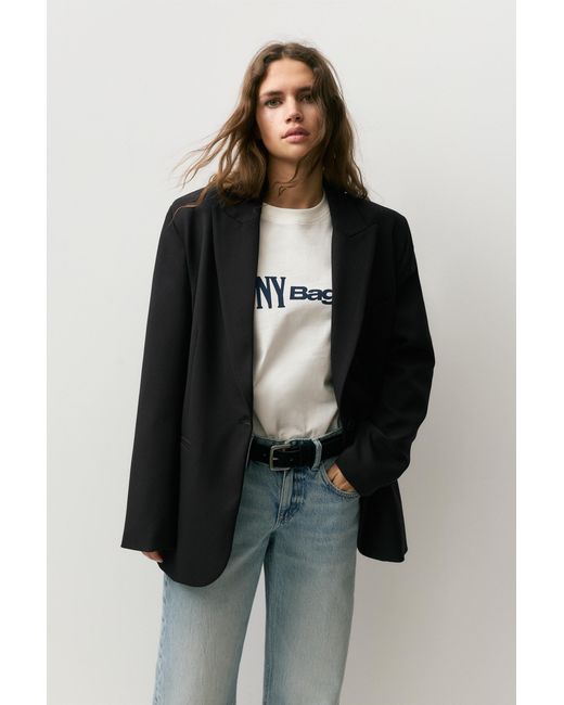 Pull&Bear Oversized Blazer in het Gray