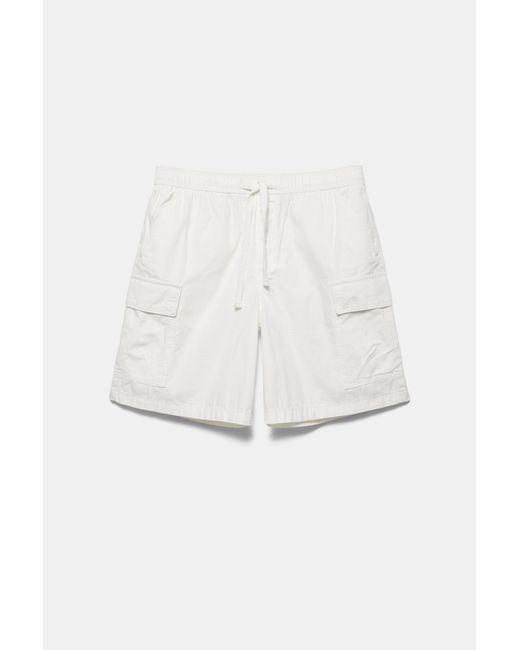 Pull&Bear Green Ripstop Cargo Bermuda Shorts for men