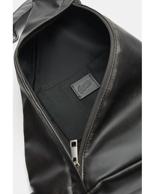 Pull&Bear Black Stwd Crossbody Belt Bag for men