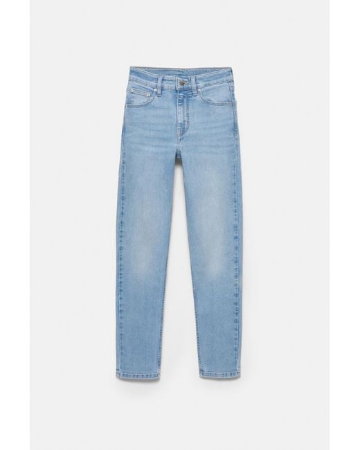 Pull&Bear Blue High-Waist Skinny Jeans