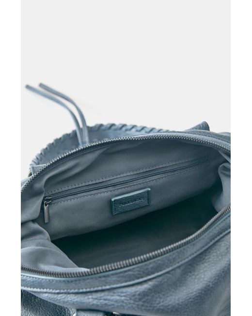 Pull&Bear Blue Shoulder Bag With Ring Detail