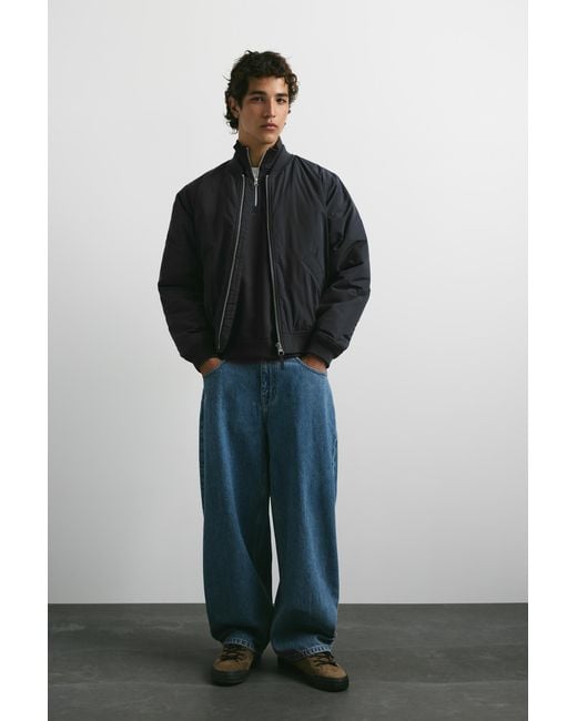 Bomber Imbottito di Pull&Bear in Black da Uomo