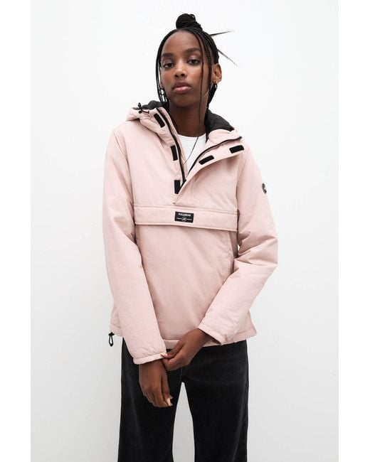 Pull&Bear Pink Jacket With Pouch Pocket