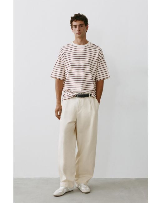 Pull&Bear Multicolor Baggy Chino Trousers With Darts for men