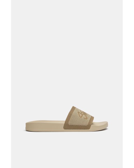 Pull&Bear Blue Stwd Rubberised Sandals for men