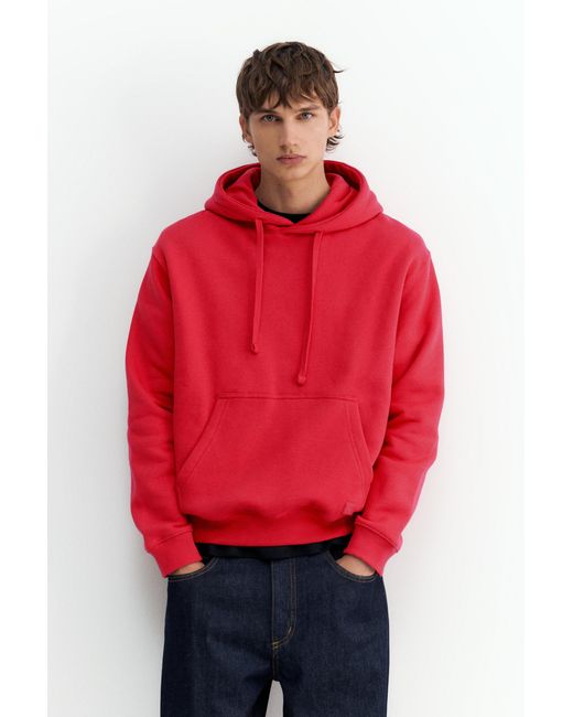 Pull&Bear Basic Sweater Met Capuchon in het Red voor heren