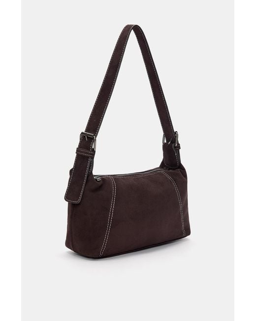 Pull&Bear White Schultertasche Mit Nähten