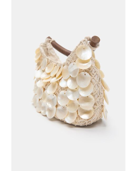 Pull&Bear Blue Beaded Handbag