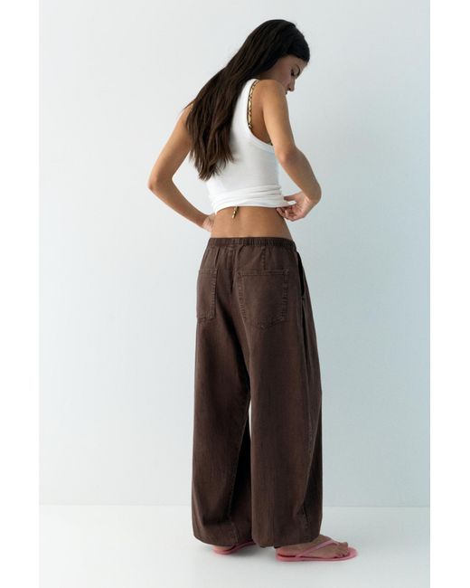 Pull&Bear Brown Pumphose Mit Gummizug