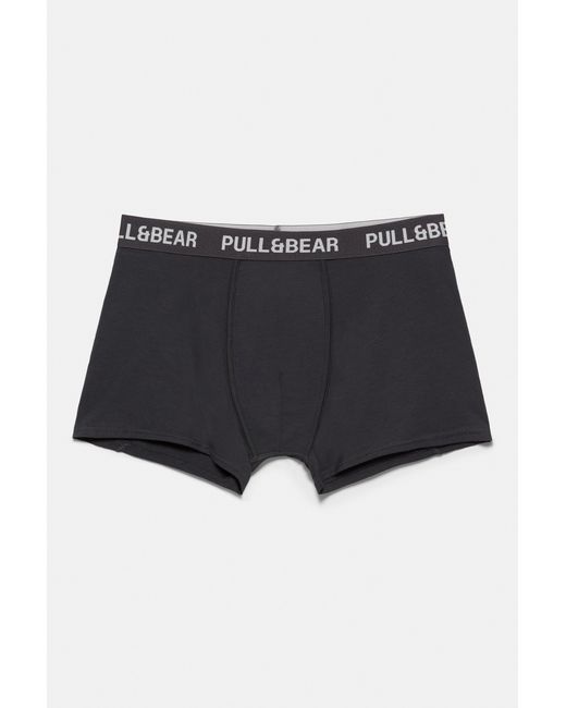 Pull&Bear Gray Pack Of 3 Boxers for men