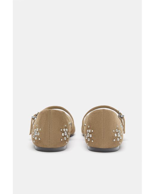 Pull&Bear Black Studded Ballet Flats
