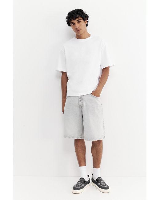 Pull&Bear Gray Premium Short Sleeve T-Shirt for men