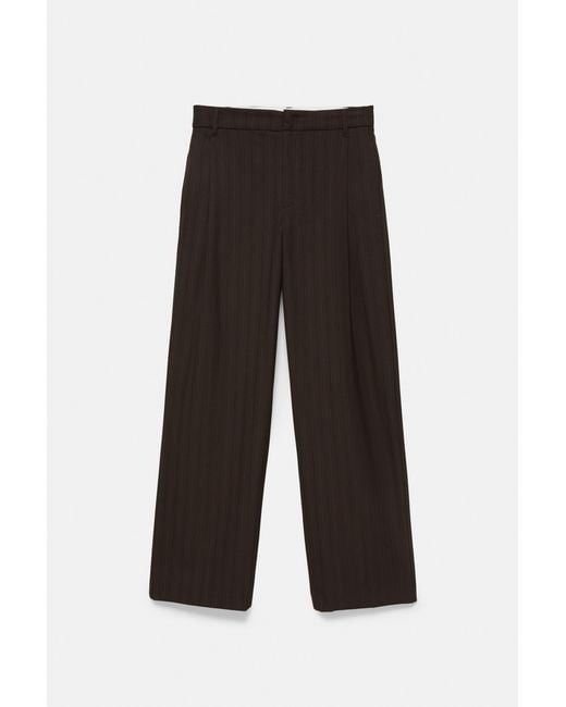 Pull&Bear Blue Darted Smart Trousers