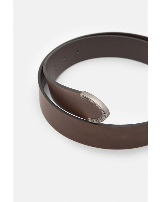 Pull&Bear Brown Leather Effect Belt for men