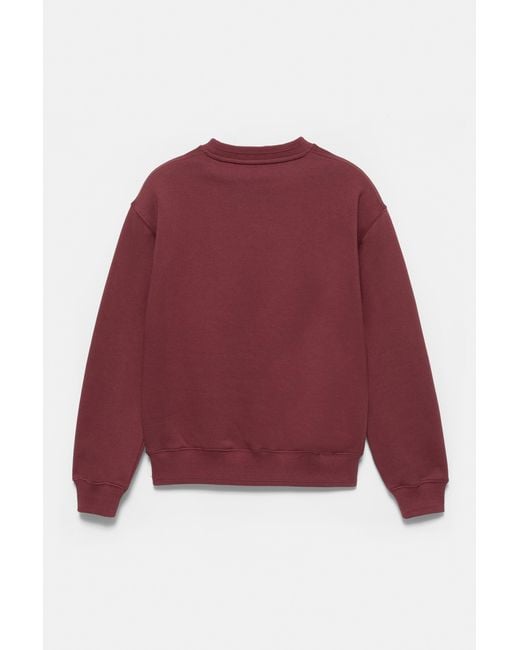 Pull&Bear Red Relaxed Fit Sweatshirt for men
