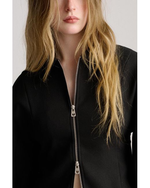 Pull&Bear Black Tailored Fit Jacket With Heart Detail