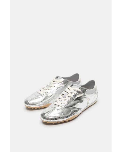 Pull&Bear Gray Metallic Trainers