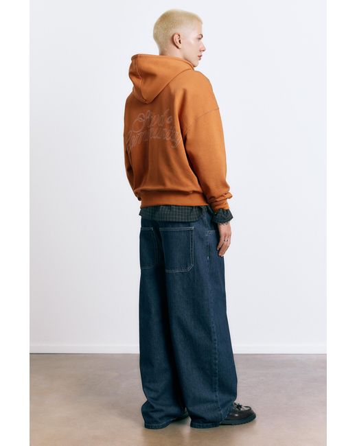 Pull&Bear Blue Stwd Star Hoodie for men
