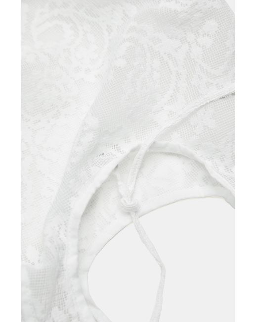 Pull&Bear White Embroidered Tote Bag