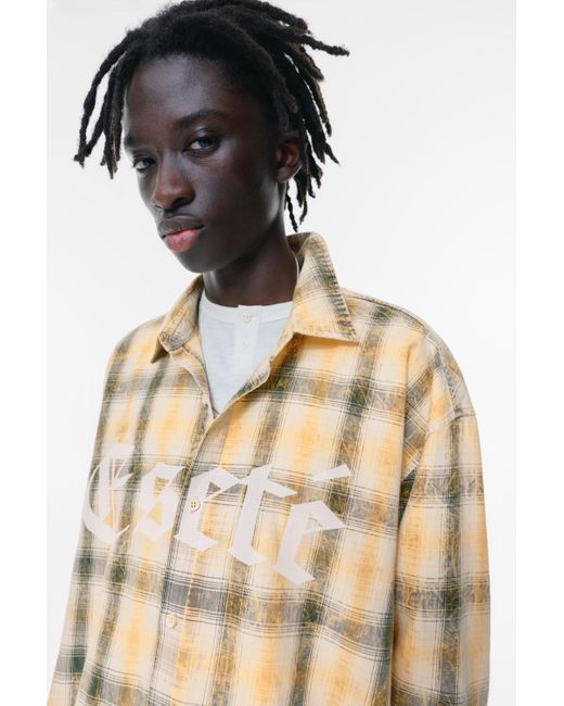 Pull&Bear Black Check Long Sleeve Shirt for men