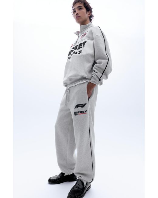 Pull&Bear Disney X F1 Joggingbroek in het Gray voor heren