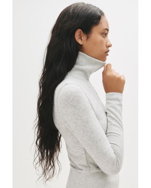Pull&Bear White Soft-Touch-Jacke Mit Reißverschluss