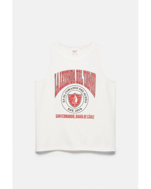 Pull&Bear Green Camarón Tank Top for men