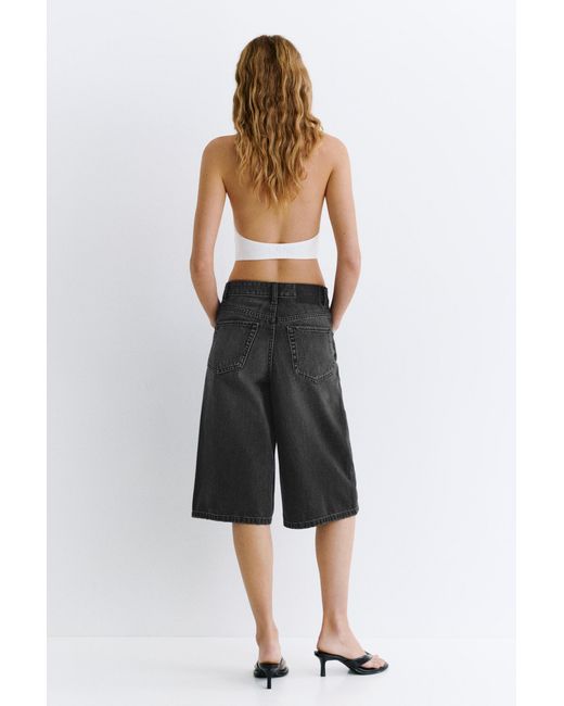 Pull&Bear Blue Low-Rise Denim Jorts