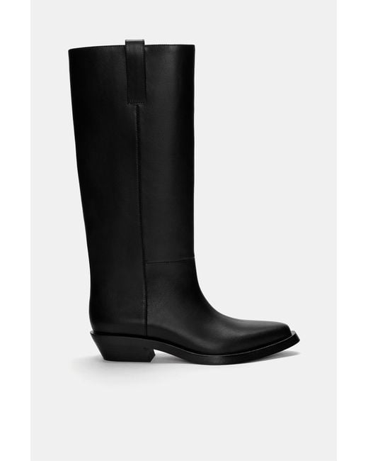 Pull&Bear Black Knee-High Boots