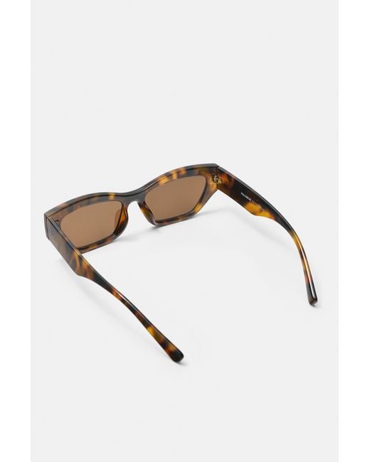 Pull&Bear White Tortoiseshell-Effect Cat Eye Sunglasses