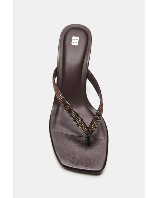 Pull&Bear Black Absatzsandalen Mit Glitzer