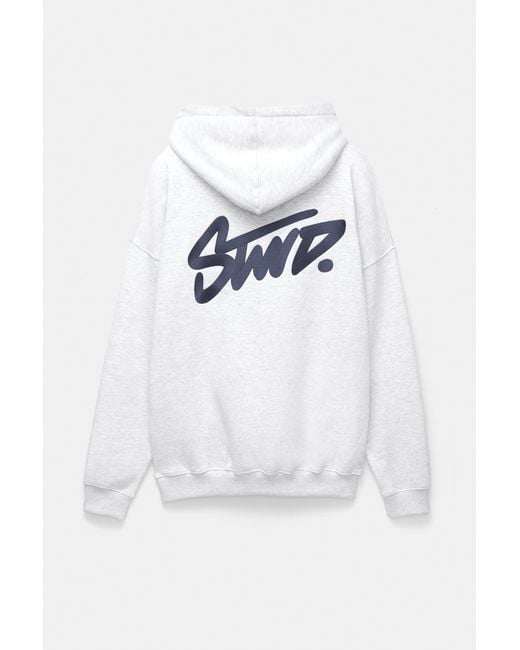 Pull&Bear Stwd Hoodie in het White voor heren