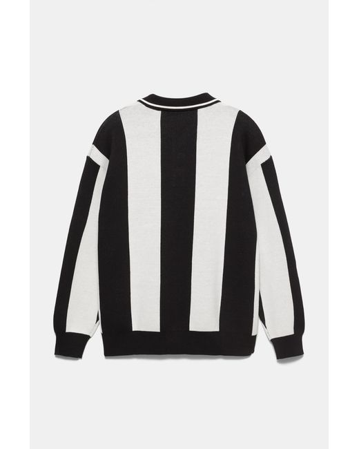 Pull&Bear Gestreepte Stwd Tricot Polo in het Blue voor heren
