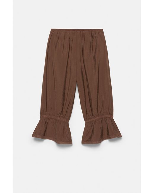 Pull&Bear Bruine Bloomerbroek in het Natural