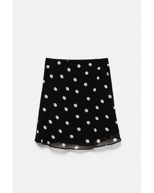 Pull&Bear Black Polka Dot Skirt