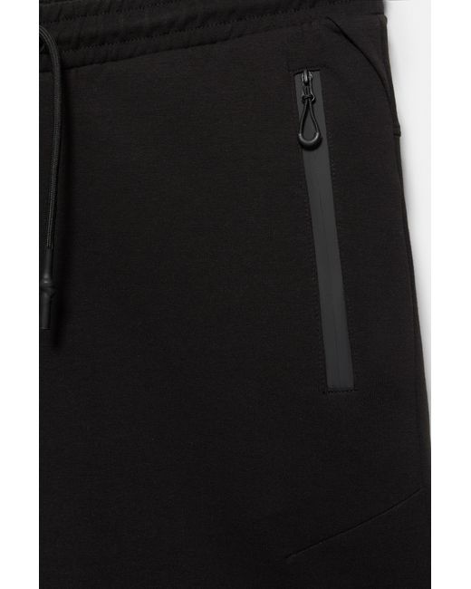Pull&Bear Regular Fit Joggingbermuda in het Black voor heren