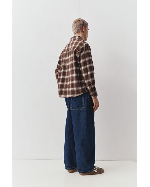 Pull&Bear Blue Long Sleeve Check Shirt for men