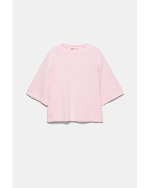 Pull&Bear White Boxy Fit Short Sleeve T-Shirt