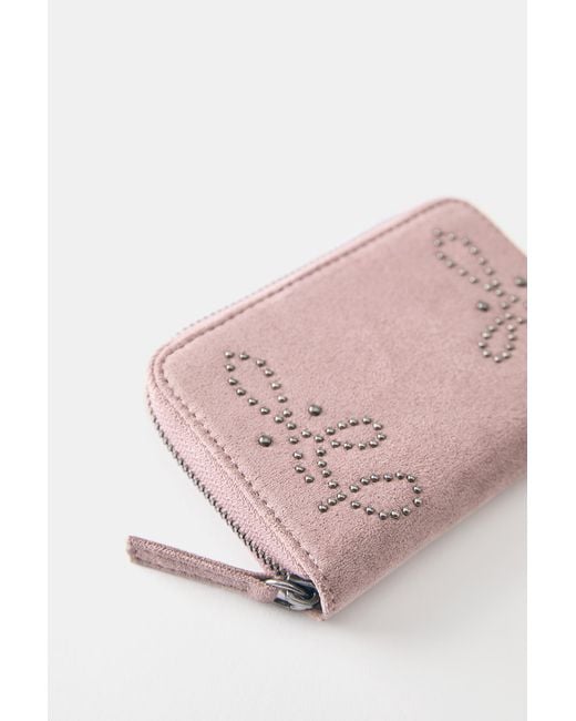 Pull&Bear Pink Nieten-Brieftasche