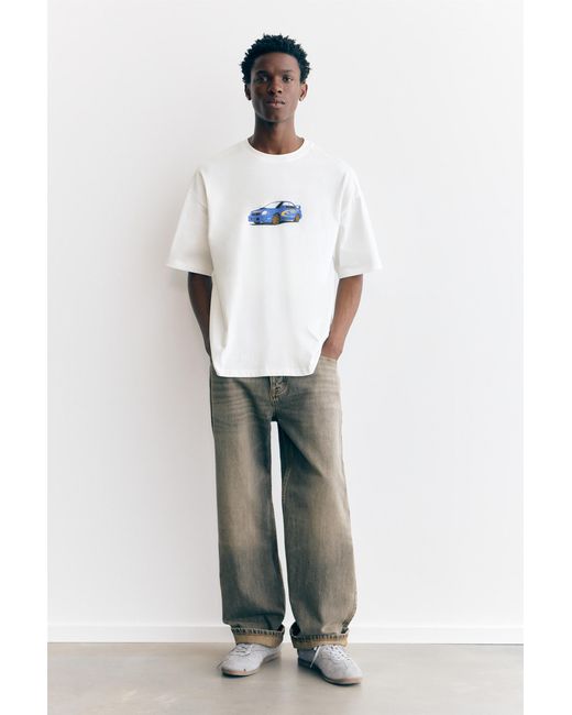 Pull&Bear Wit Subaru T-Shirt in het Gray voor heren
