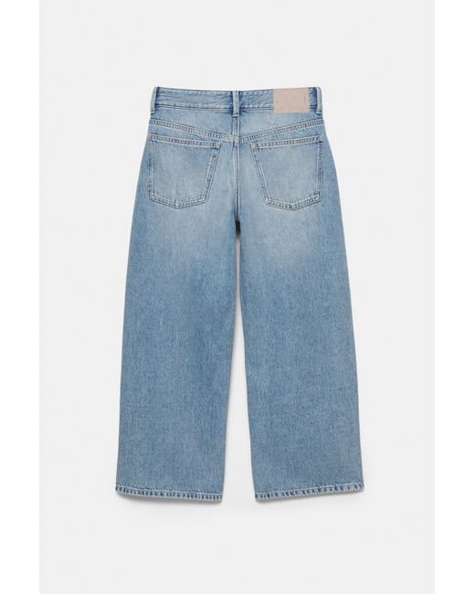 Pull&Bear Blue Low-Rise Culottes Jeans