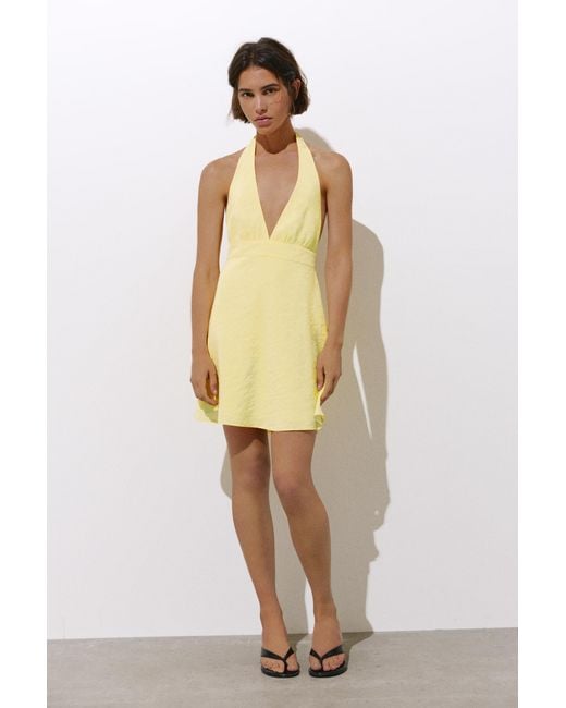 Pull&Bear Korte Halterjurk in het Yellow