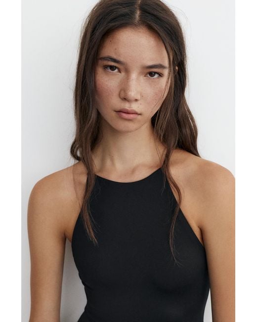 Pull&Bear Blue Halterneck Strappy Bodysuit