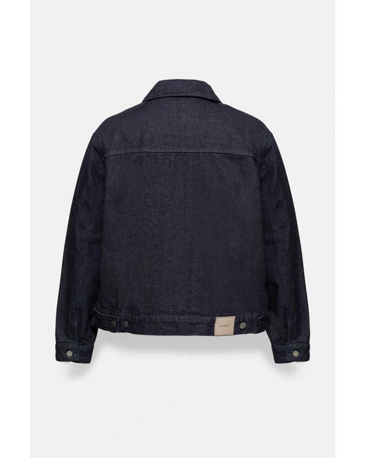 Veste Denim Fermeture Éclair Pull&Bear pour homme en coloris Blue