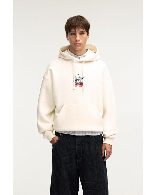 Pull&Bear Natural Stwd Cherry Hoodie for men