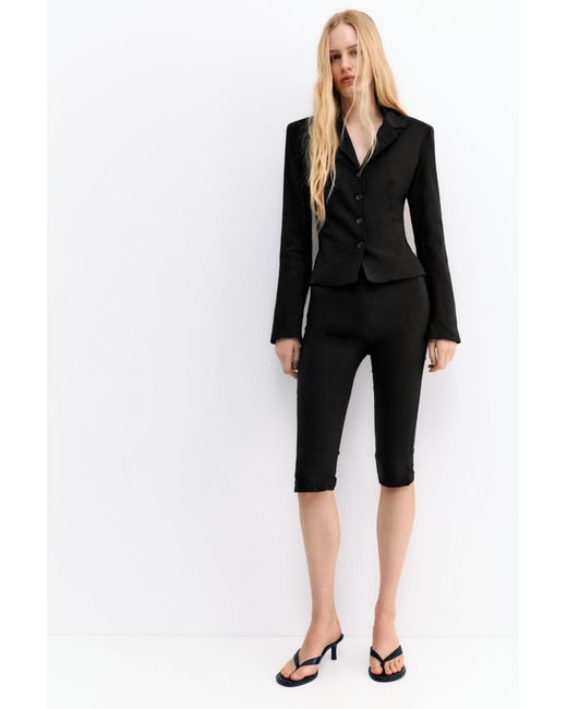 Blazer Sfiancata di Pull&Bear in Black
