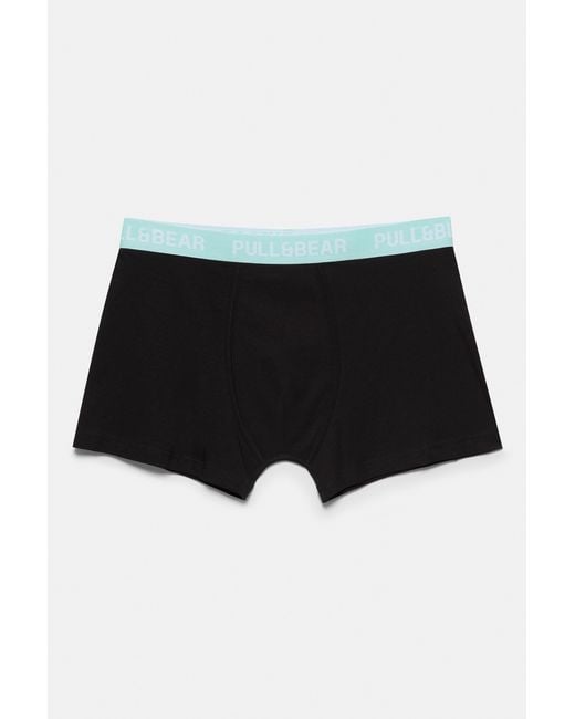 Pull&Bear Black Pack Of 3 Boxers for men